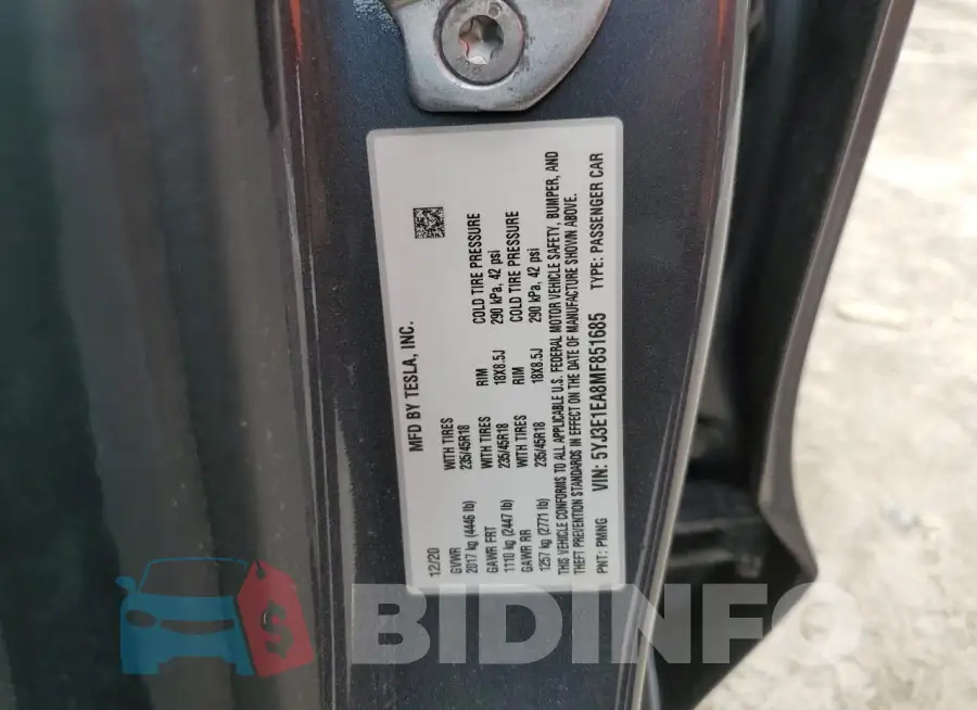 5YJ3E1EA8MF851685 Photo# 12