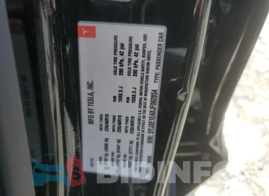 5YJ3E1EAXJF062854 Photo# 12