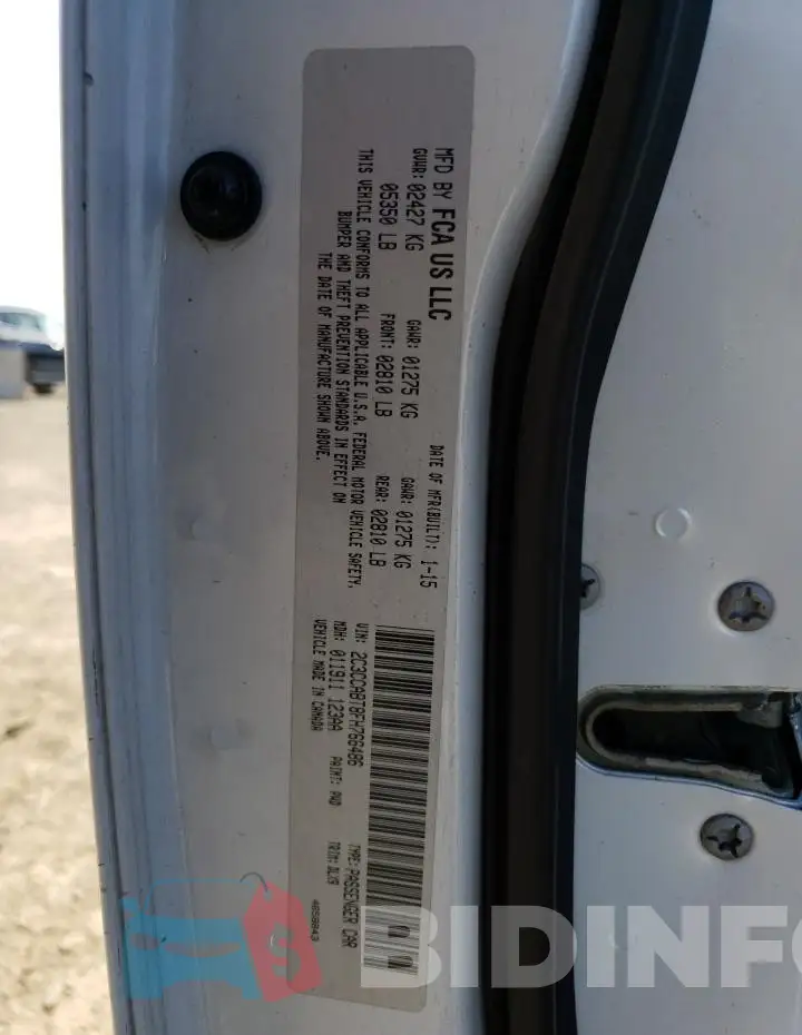 2C3CCABT8FH766486 Photo# 12