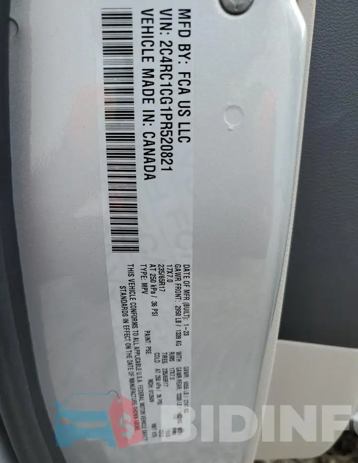 2C4RC1CG1PR520821 Photo# 13