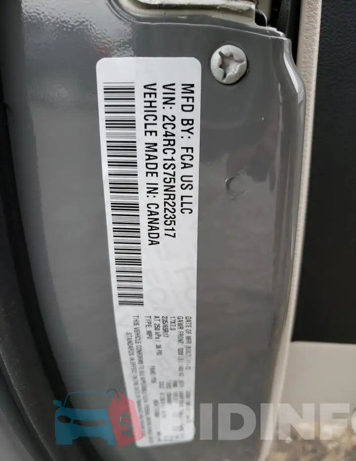 2C4RC1S75NR223517 Photo# 13