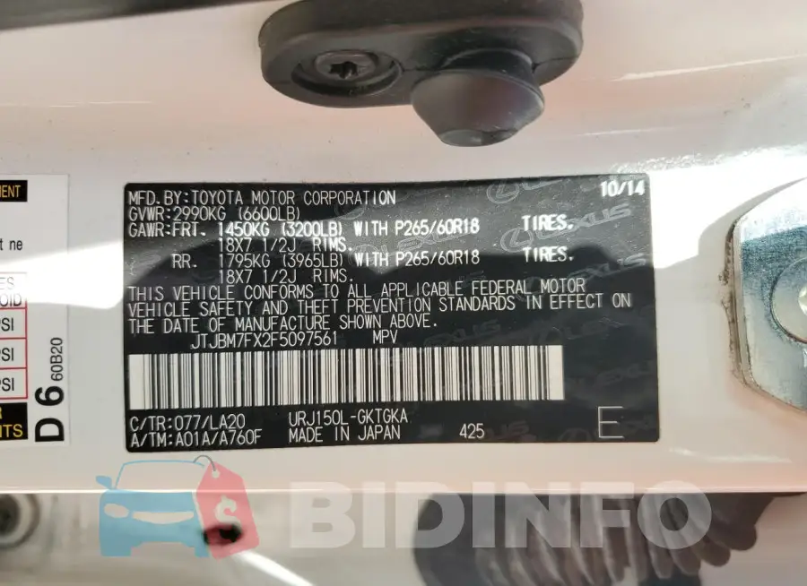 JTJBM7FX2F5097561 Photo# 13