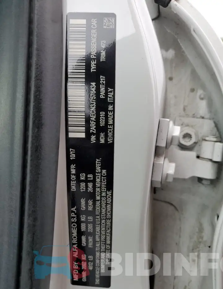 ZARFAECN3J7576434 Photo# 12