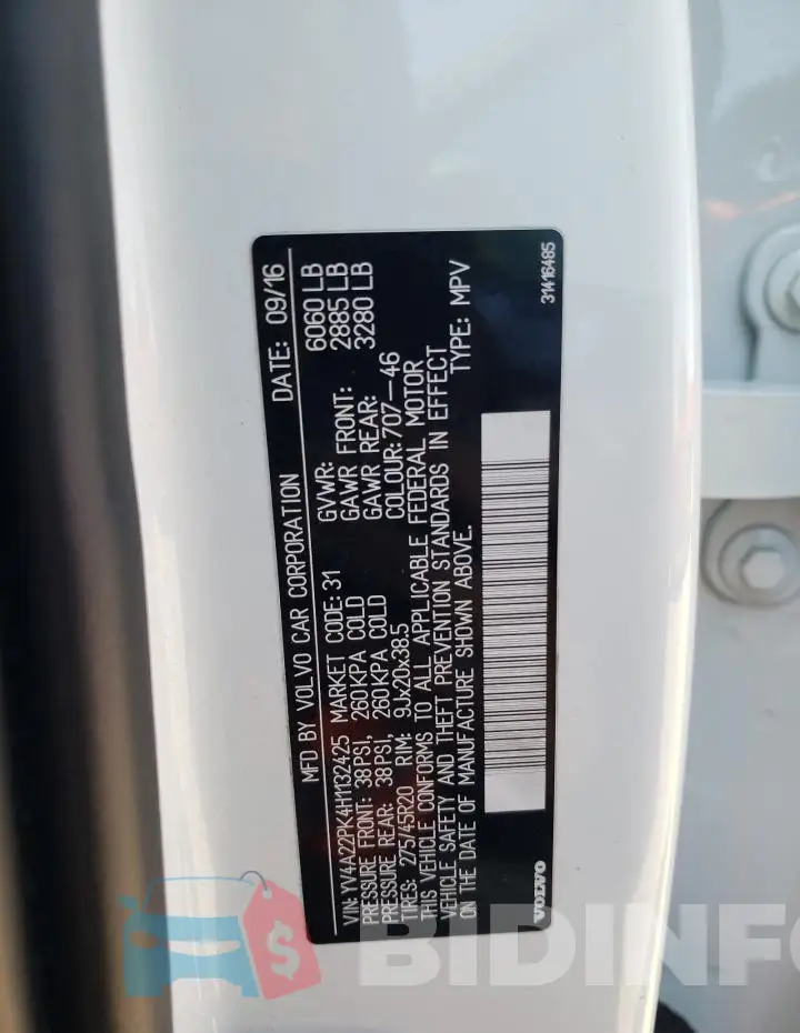 YV4A22PK4H1132425 Photo# 12