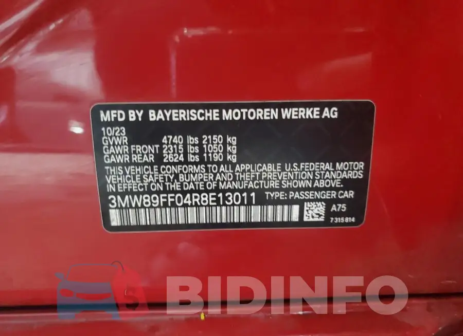 3MW89FF04R8E13011 Photo# 12