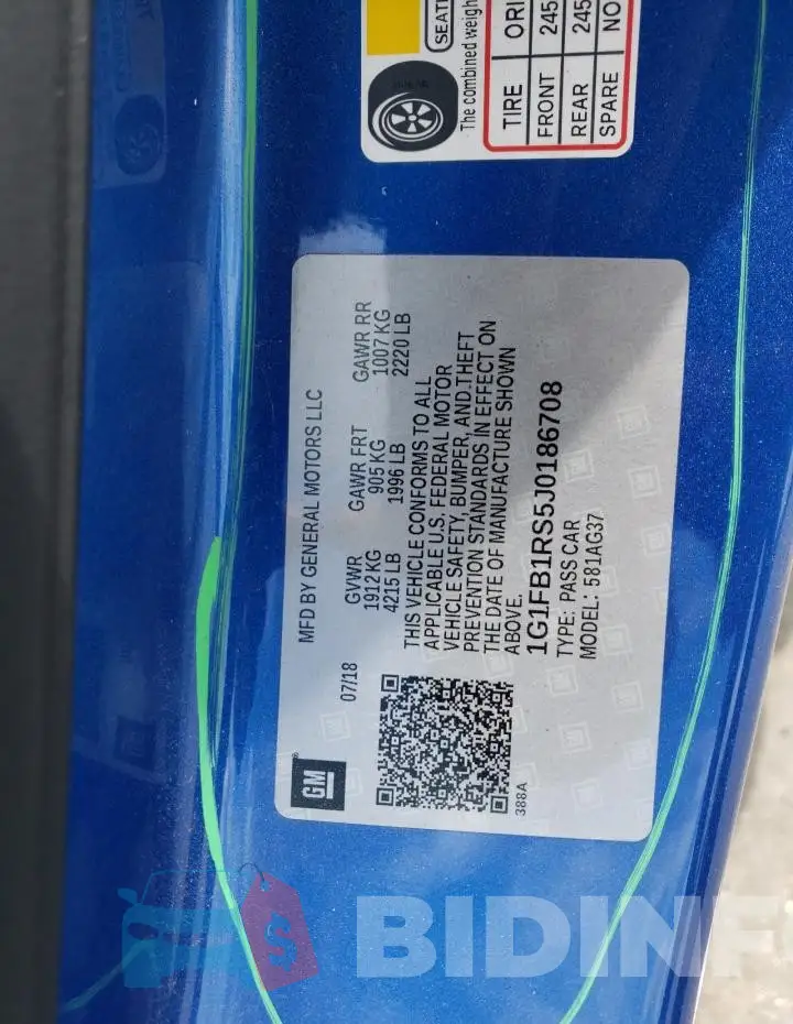 1G1FB1RS5J0186708 Photo# 12