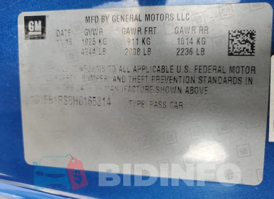 1G1FB1RS8H0165314 Photo# 12