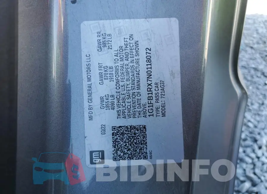 1G1FB1RX7N0118072 Photo# 12