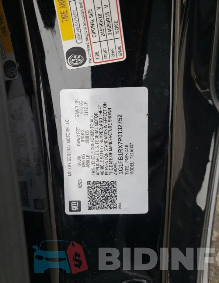 1G1FB1RX7P0132752 Photo# 12