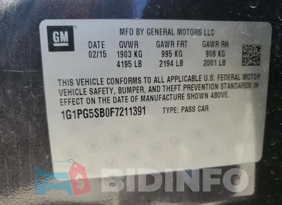 1G1PG5SB0F7211391 Photo# 12