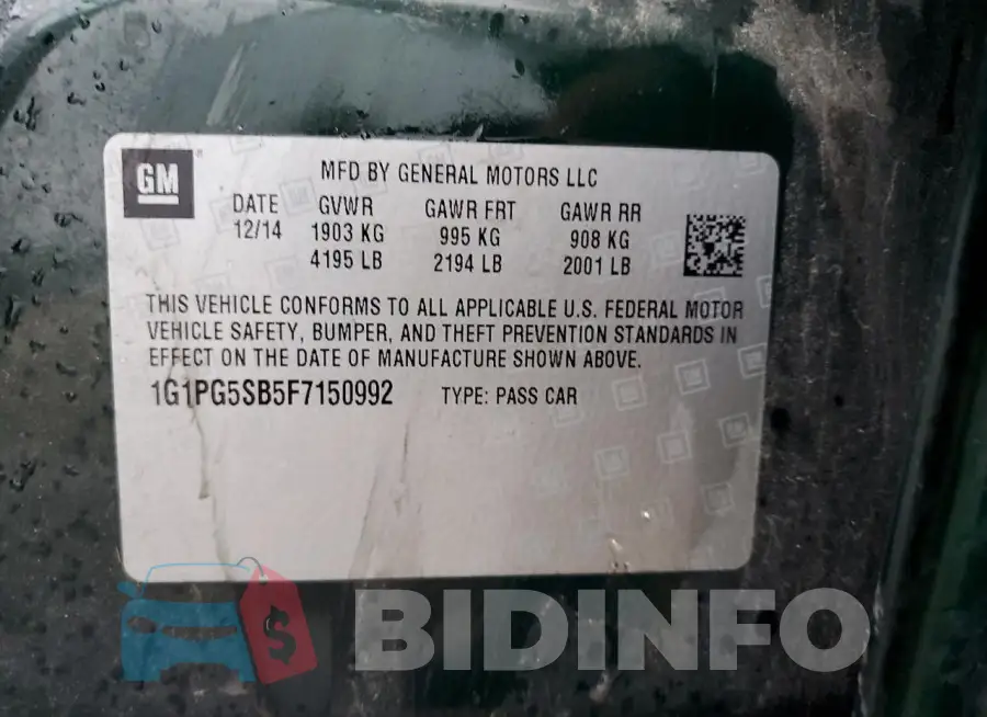 1G1PG5SB5F7150992 Photo# 13
