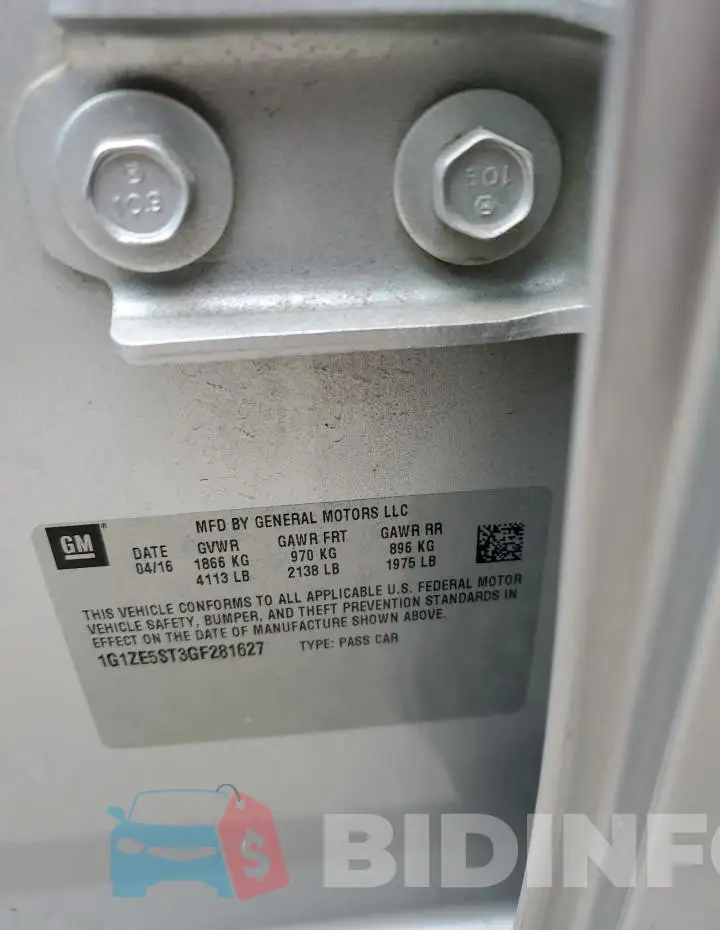 1G1ZE5ST3GF281627 Photo# 12