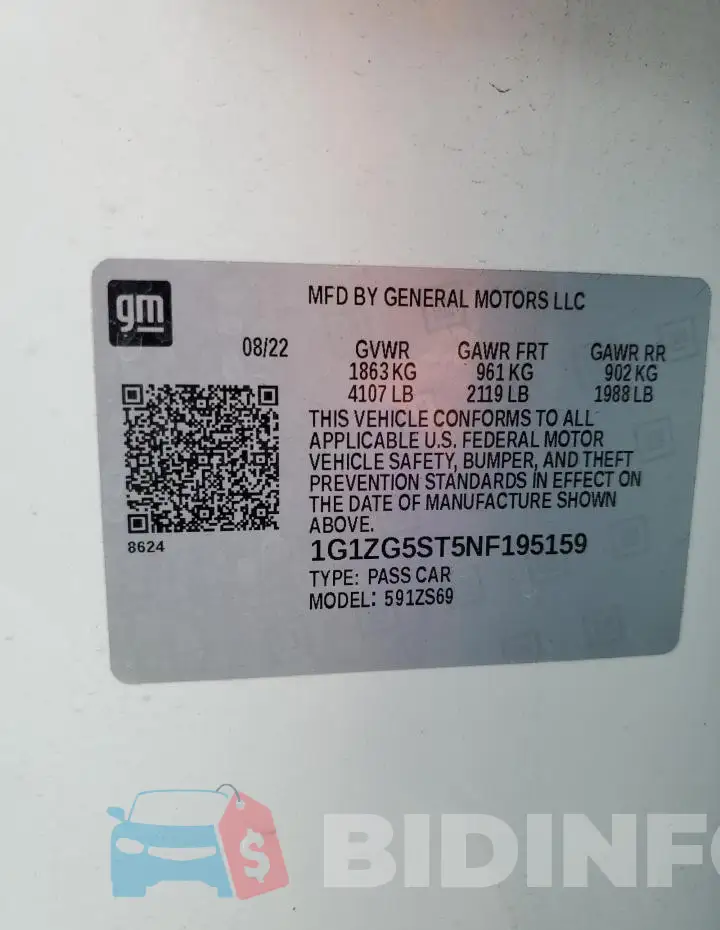 1G1ZG5ST5NF195159 Photo# 12