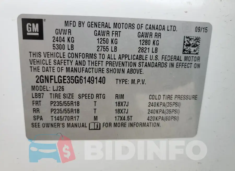 2GNFLGE35G6149140 Photo# 13