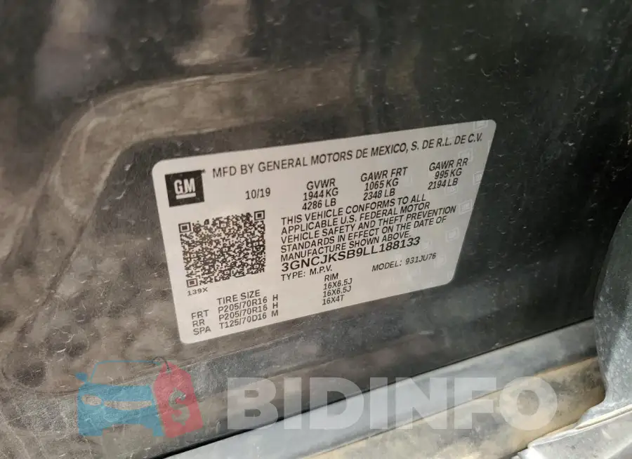 3GNCJKSB9LL188133 Photo# 12