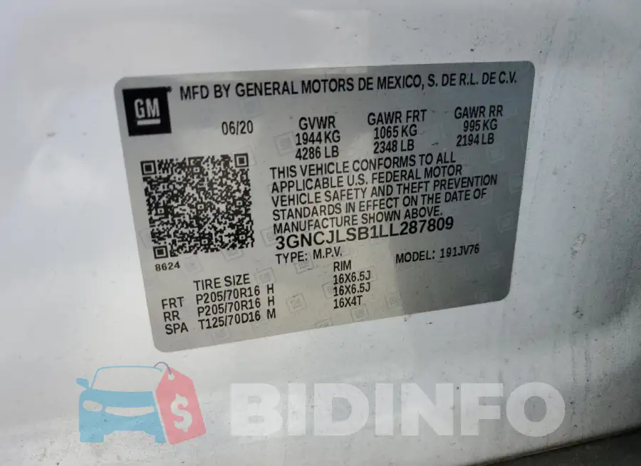 3GNCJLSB1LL287809 Photo# 13