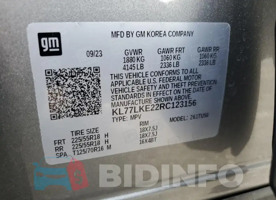 KL77LKE22RC123156 Photo# 12