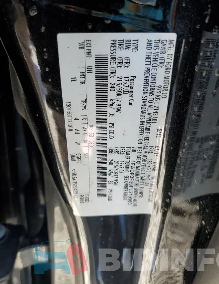 1FADP3F20FL219965 Photo# 12