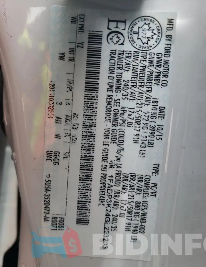 1FADP3K24GL223203 Photo# 13