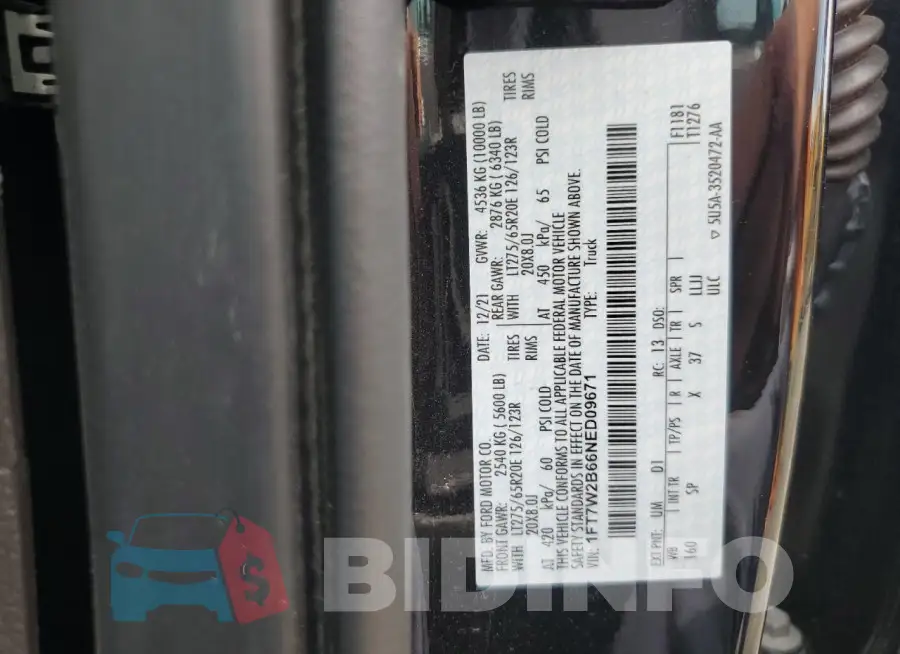 1FT7W2B66NED09671 Photo# 13