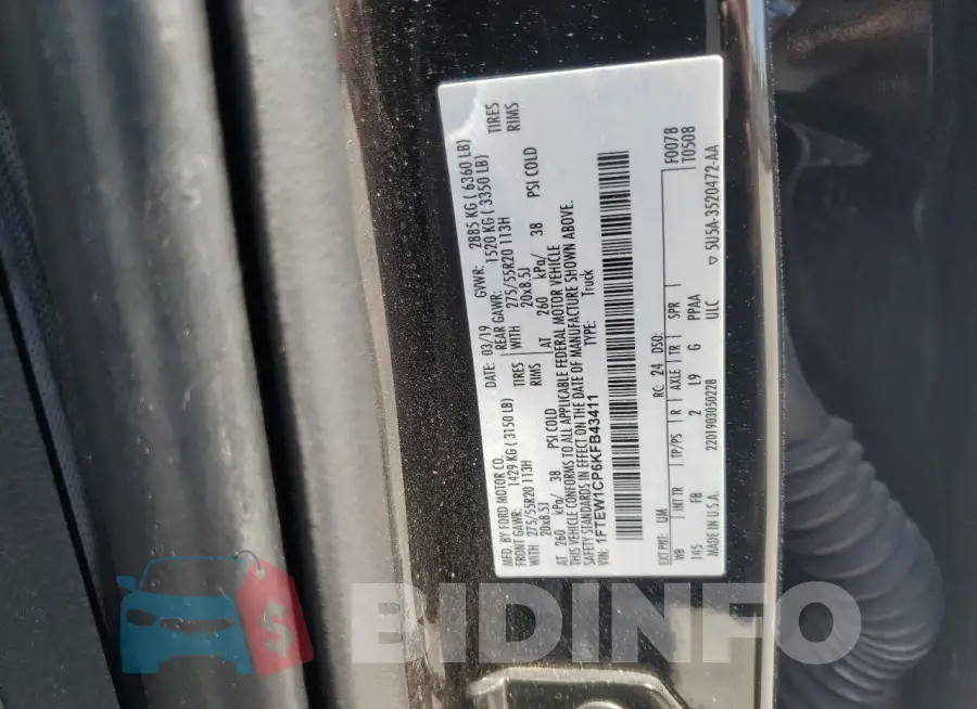 1FTEW1CP6KFB43411 Photo# 13