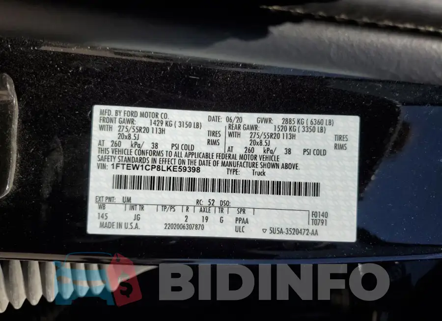 1FTEW1CP8LKE59398 Photo# 12