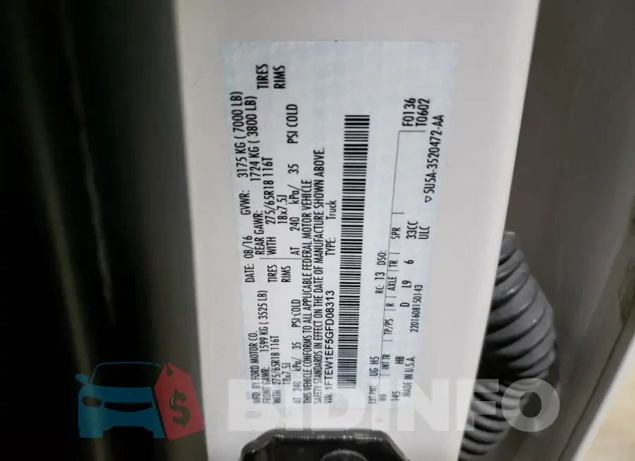 1FTEW1EF5GFD08313 Photo# 12