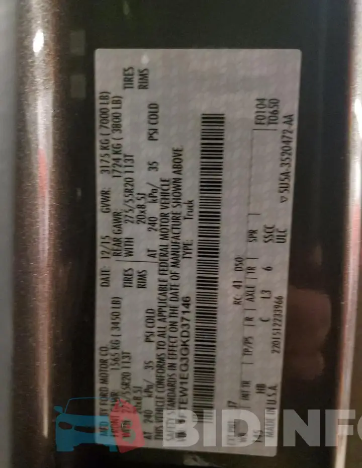 1FTEW1EG3GKD37146 Photo# 13
