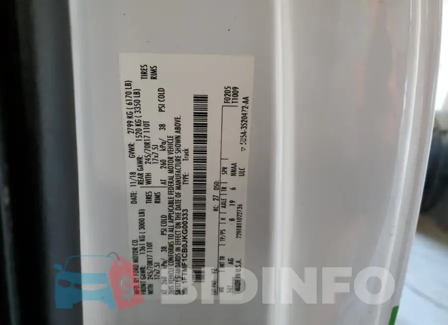 1FTMF1CB0JKG00333 Photo# 12