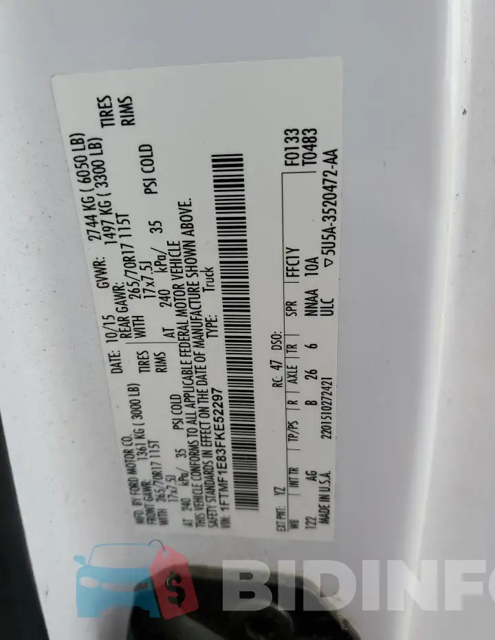 1FTMF1E83FKE52297 Photo# 12
