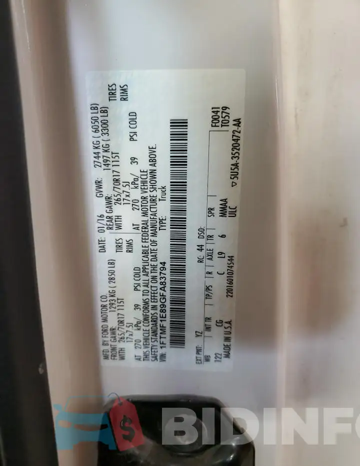 1FTMF1E89GFA83794 Photo# 12