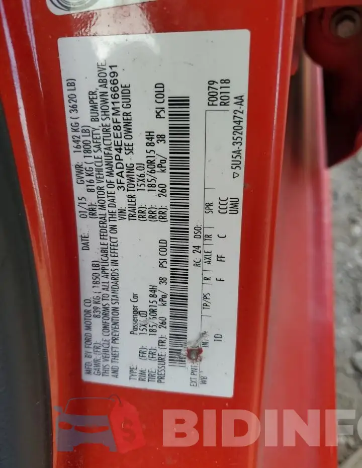 3FADP4EE8FM166691 Photo# 12