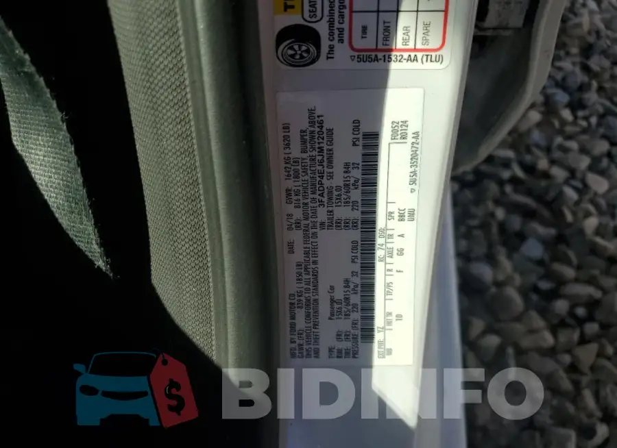 3FADP4EJ6JM120461 Photo# 12