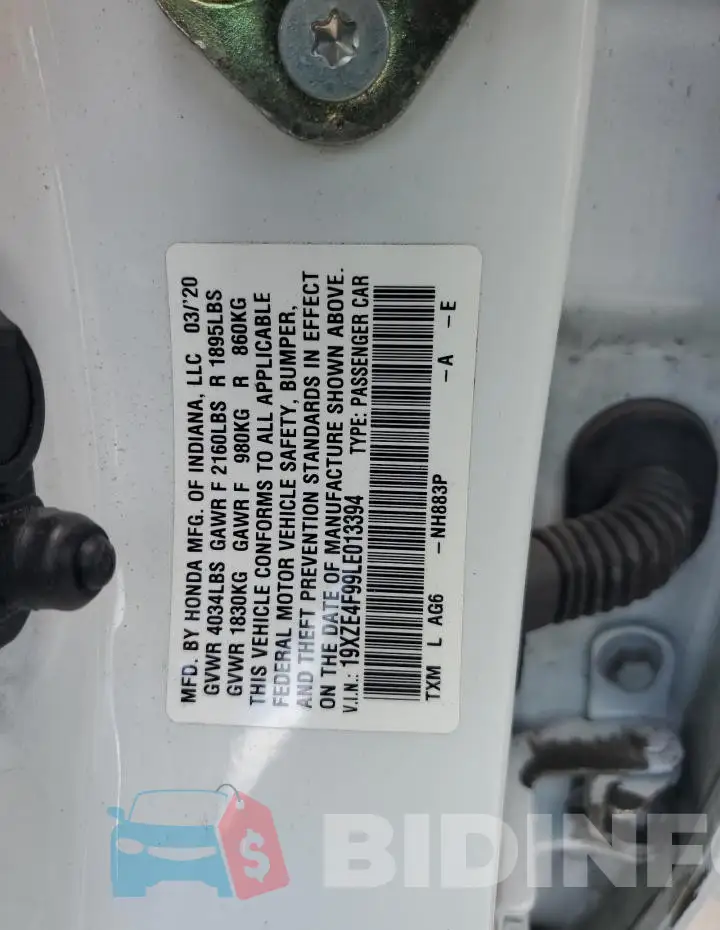 19XZE4F99LE013394 Photo# 12