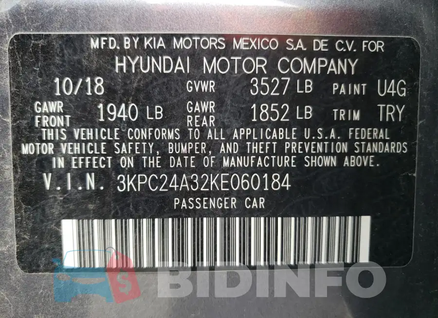 3KPC24A32KE060184 Photo# 12