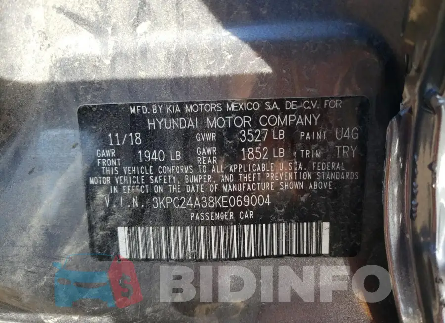 3KPC24A38KE069004 Photo# 12