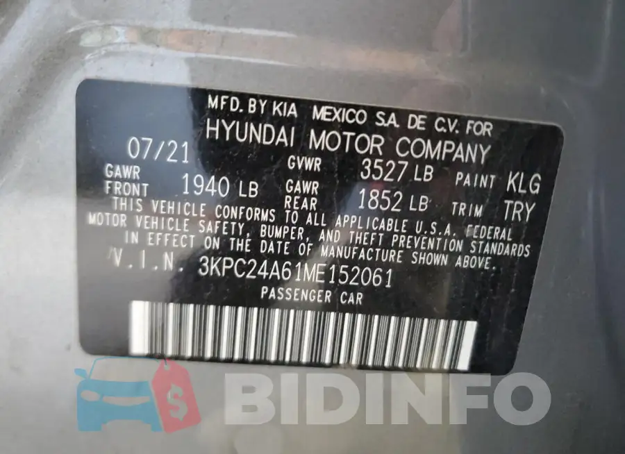3KPC24A61ME152061 Photo# 12