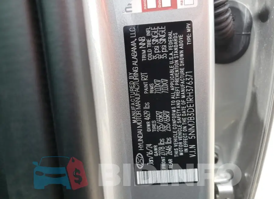 5NMJB3DE1RH376371 Photo# 12