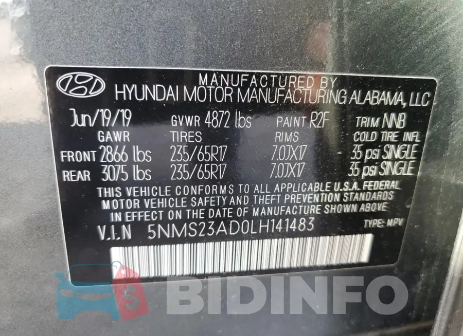 5NMS23AD0LH141483 Photo# 12