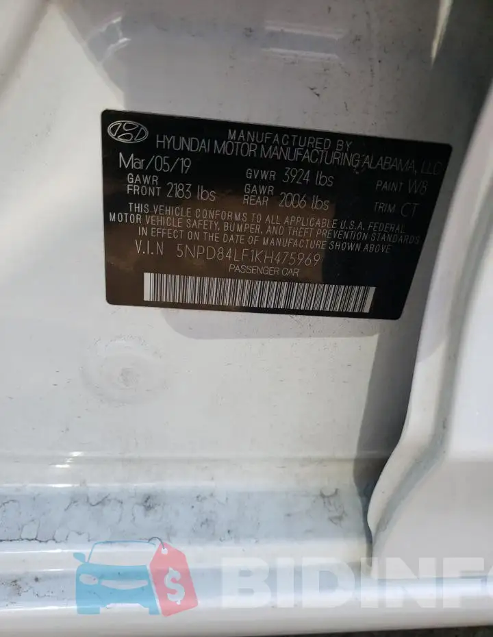 5NPD84LF1KH475969 Photo# 12