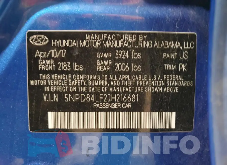5NPD84LF2JH216681 Photo# 13
