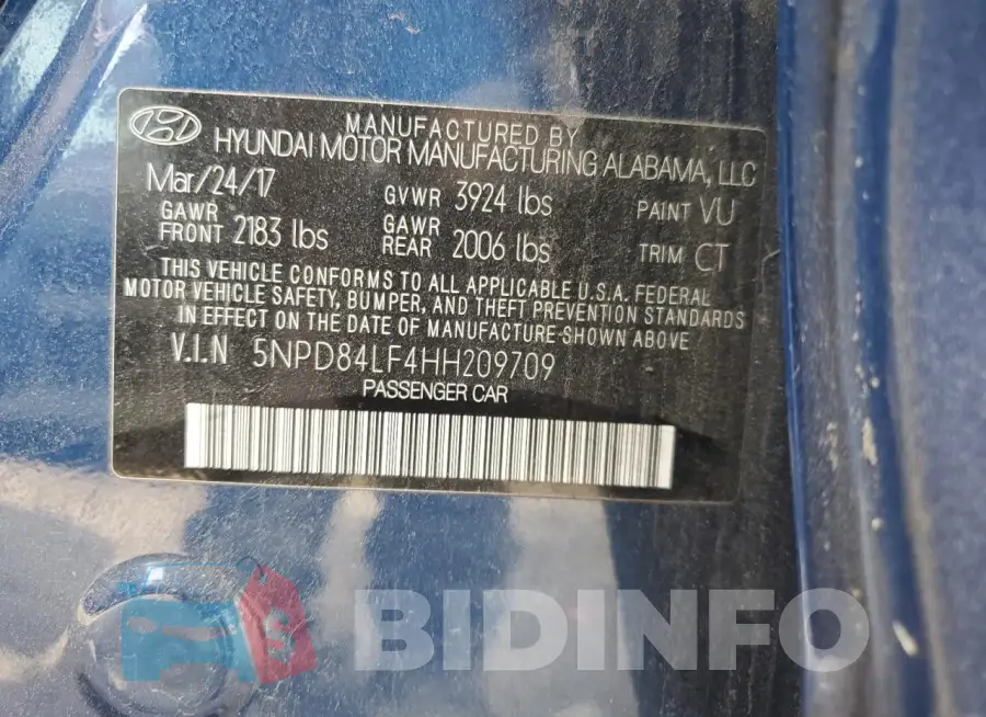 5NPD84LF4HH209709 Photo# 12