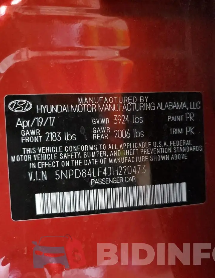 5NPD84LF4JH220473 Photo# 12