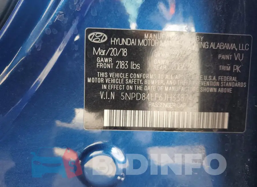 5NPD84LF6JH338749 Photo# 12