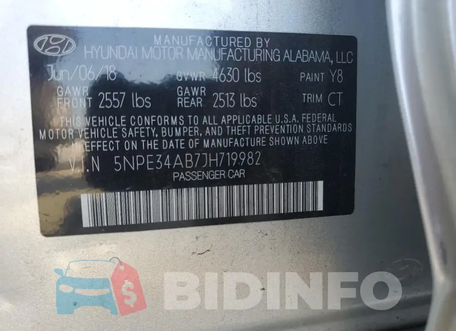 5NPE34AB7JH719982 Photo# 13