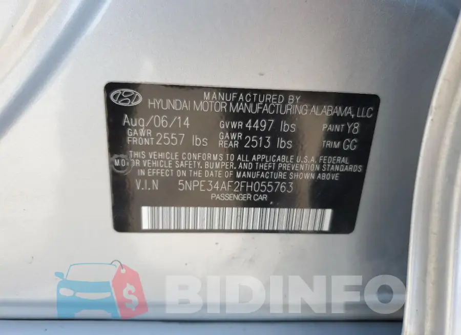 5NPE34AF2FH055763 Photo# 12