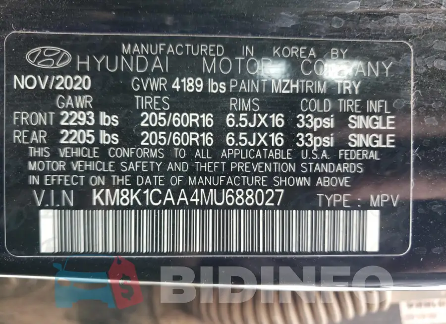 KM8K1CAA4MU688027 Photo# 13