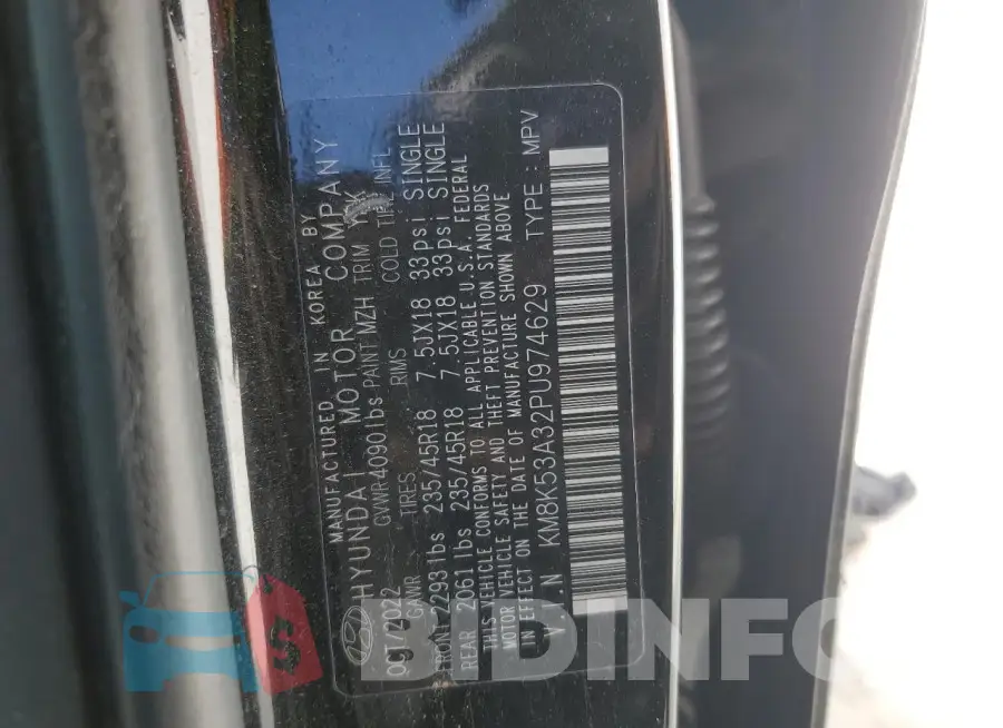 KM8K53A32PU974629 Photo# 13