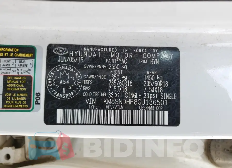 KM8SNDHF8GU136501 Photo# 13