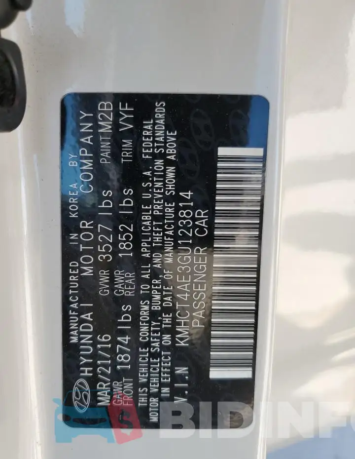 KMHCT4AE3GU123814 Photo# 12
